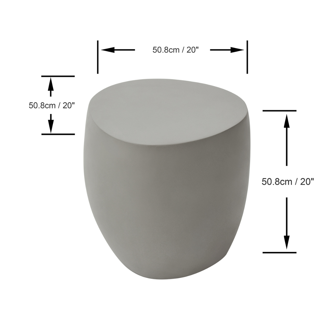 Elementi IKARIA Cobble Side Table - Space Gray