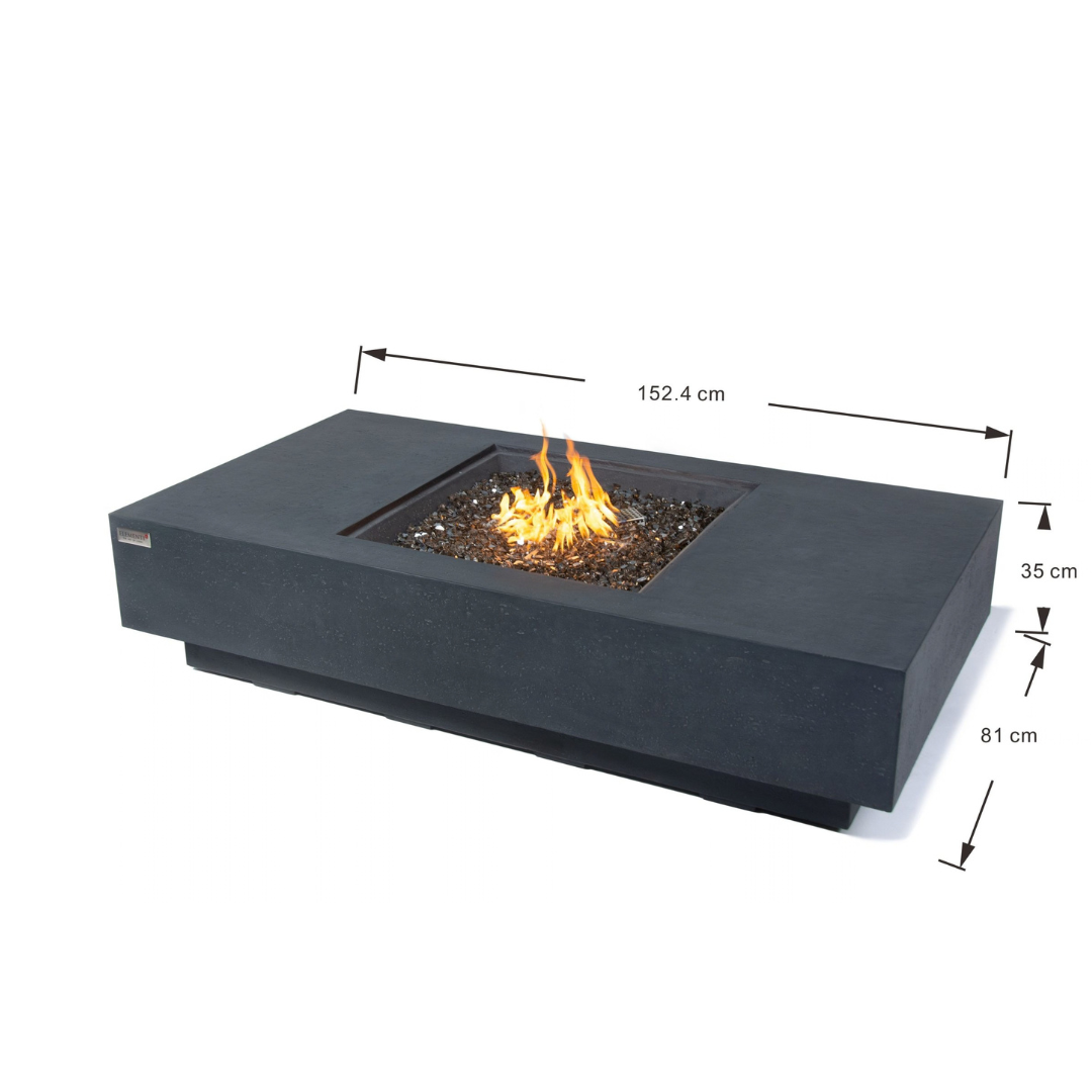 ELEMENTI PLUS CANNES Fire Table- Dark Gray