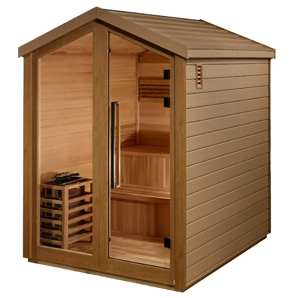 Golden Designs "Kaarina" 6 Person Barn Outdoor Traditional Sauna (GDI-8506-01)