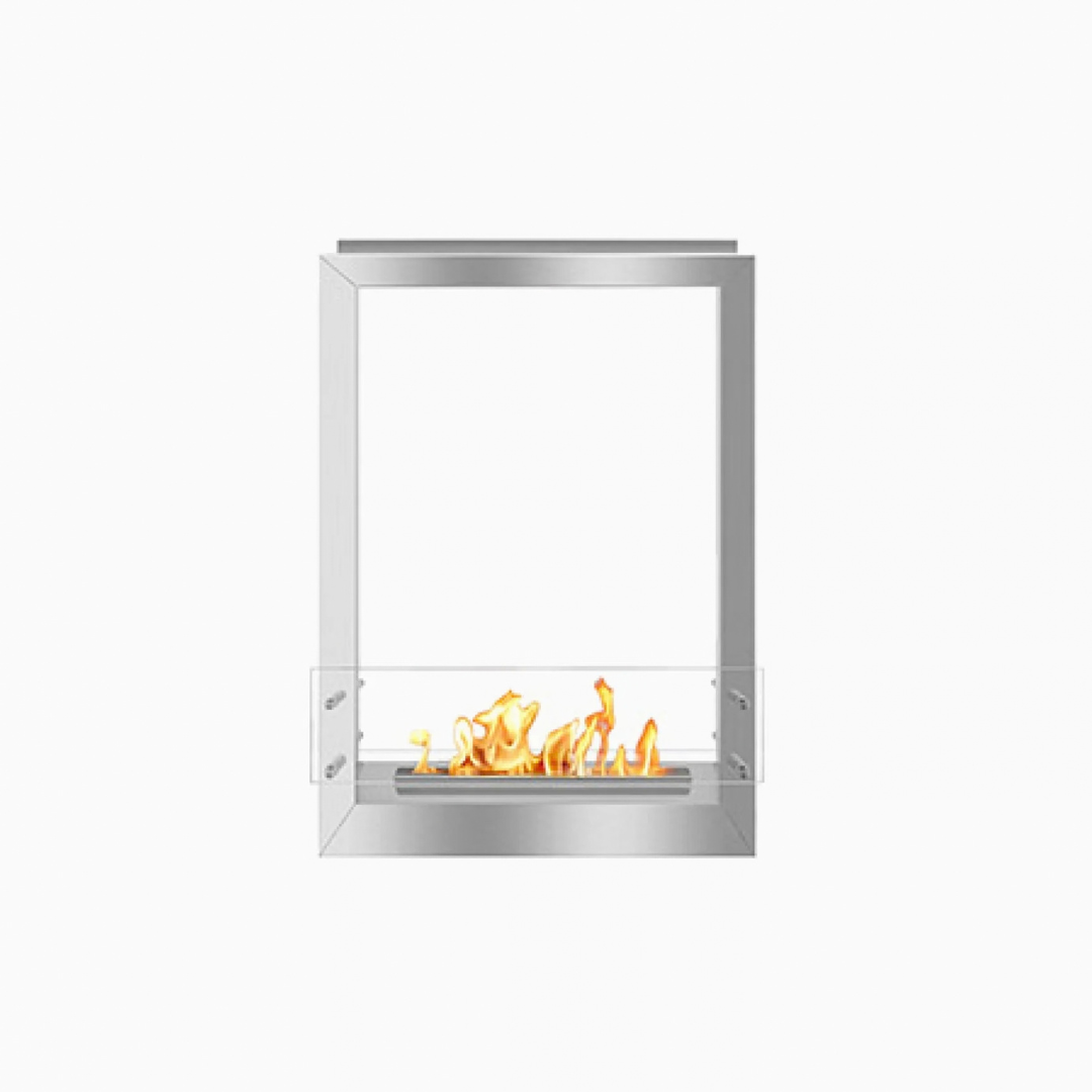 24" Firebox – Double-sided Flush Mount with 16" Burner – Stainless Steel