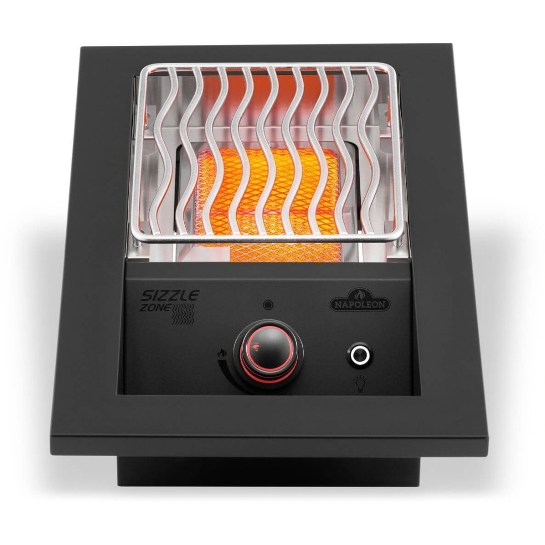 Napoleon Built-in 700 Series Single Infrared Burner with Matte Black Cover