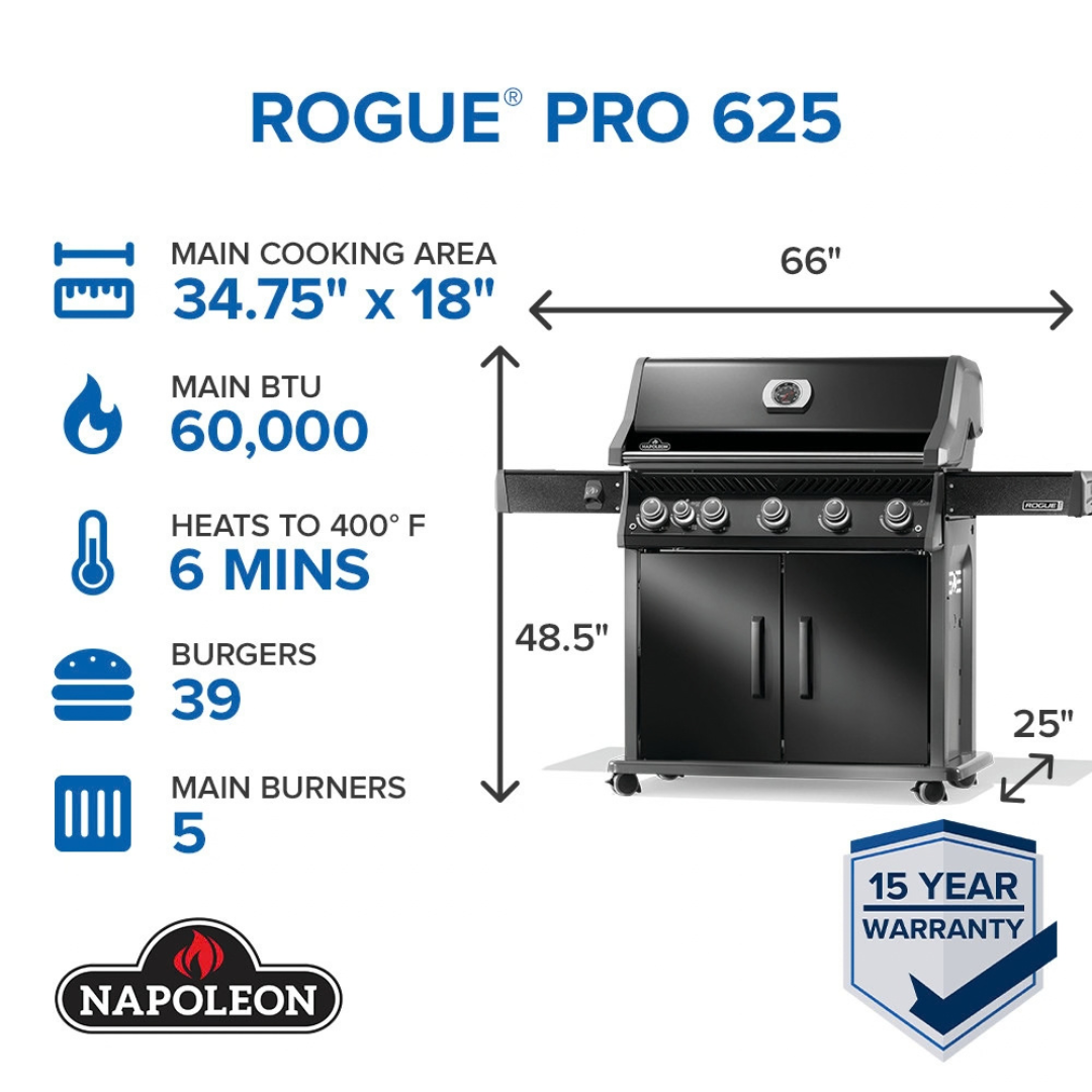 Napoleon Rogue® PRO 625 SIB with Infrared Side Burner