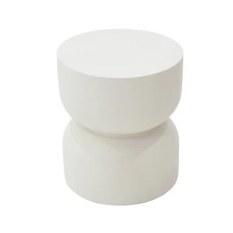 Elementi  Chronos Side Table - Cream White