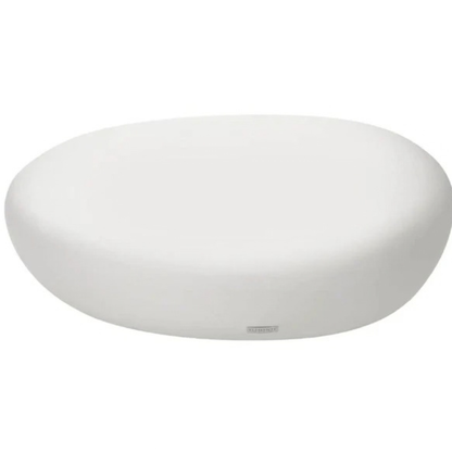 Elementi Home Hawaii 48" Large Cream White Concrete Pebble Table