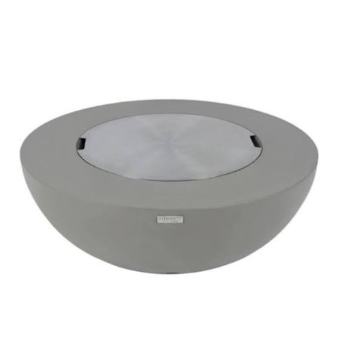 Elementi Rose Bowl 48" Round Moon Gray Concrete Liquid Propane Fire Pit