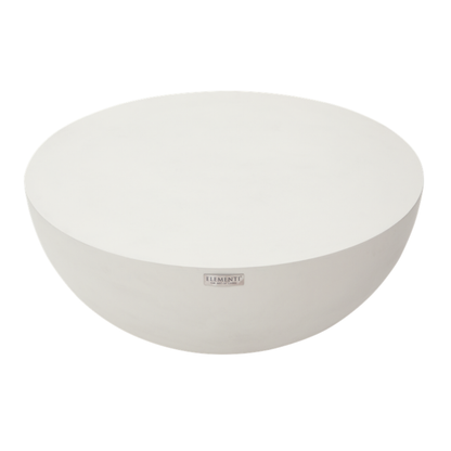 Elementi Chronos Cream White 34" Concrete Coffee Table Medium