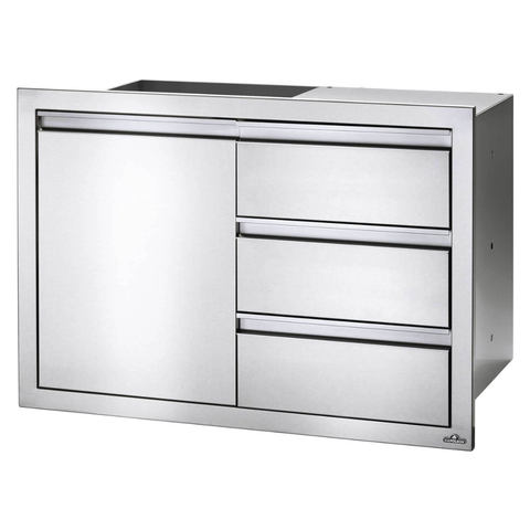 Napoleon 36 x 24 inch Single Door & Triple Drawer Combo