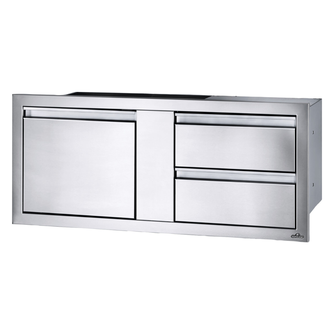 Napoleon 42 x 16 inch Single Door & Double Drawer Combo