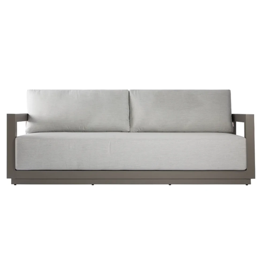 Elementi Newport Outdoor Aluminum 3-Seat Sofa with Sunbrella® Cushions
