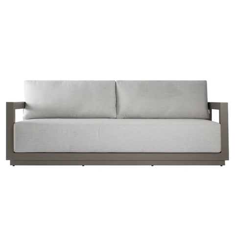 Elementi Newport Outdoor Aluminum 3-Seat Sofa with Sunbrella® Cushions