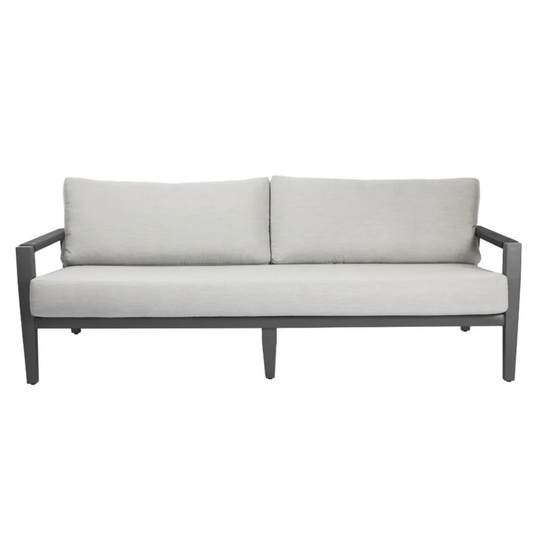Elementi Laguna Outdoor Aluminum 3-Seat Sofa with Sunbrella® Cushions