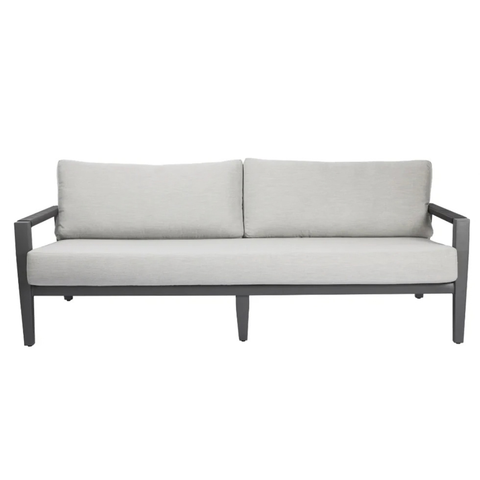 Elementi Laguna Outdoor Aluminum 3-Seat Sofa with Sunbrella® Cushions