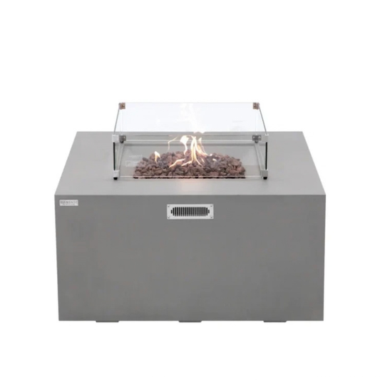 Elementi Rocky 44" Concrete Fire Table with Built-In Tank Storage