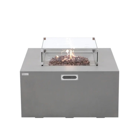 Elementi Rocky 44" Concrete Fire Table with Built-In Tank Storage