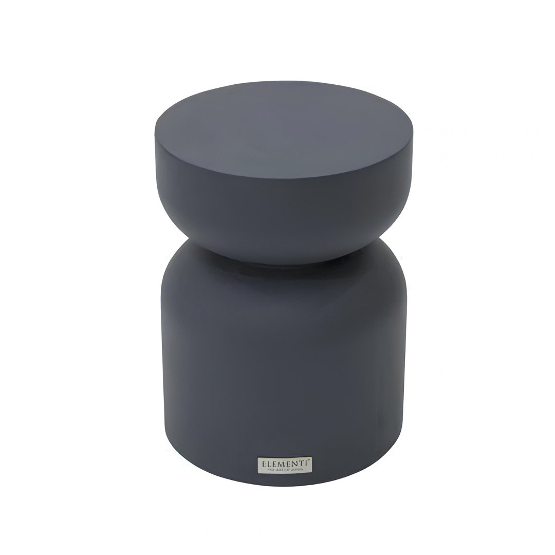 Elementi Chronos Slate Black 13.8" Concrete Side table Small