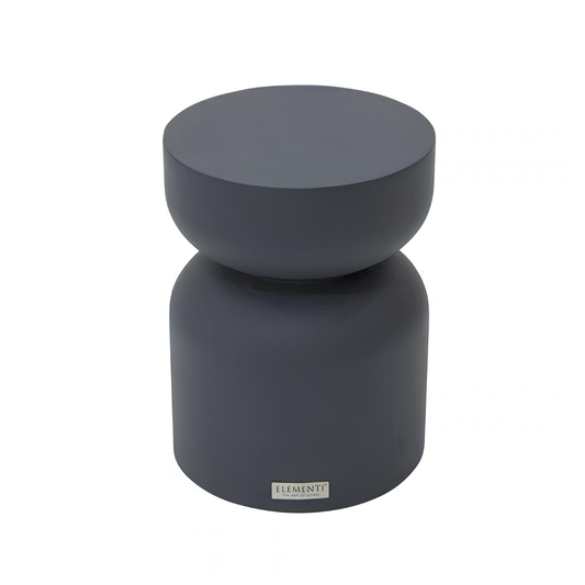 Elementi Chronos Slate Black 13.8" Concrete Side table Small
