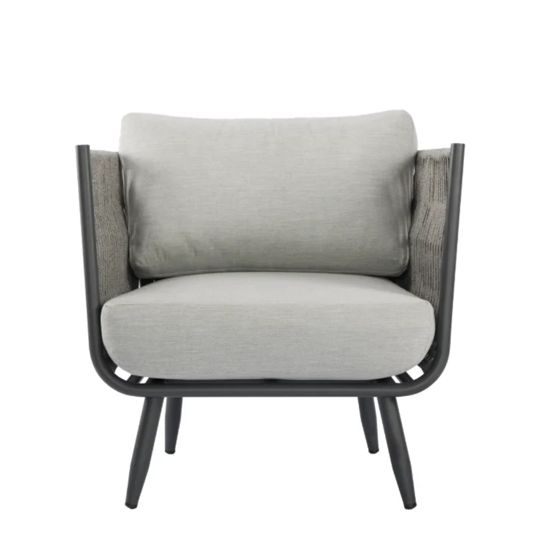 Elementi Milano Outdoor Aluminum Lounge Chair with Sunbrella® Cushions