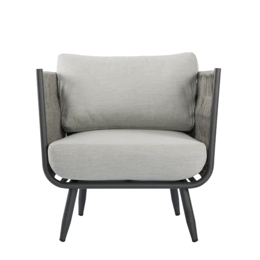 Elementi Milano Outdoor Aluminum Lounge Chair with Sunbrella® Cushions