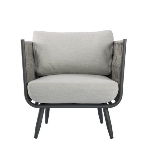 Elementi Milano Outdoor Aluminum Lounge Chair with Sunbrella® Cushions