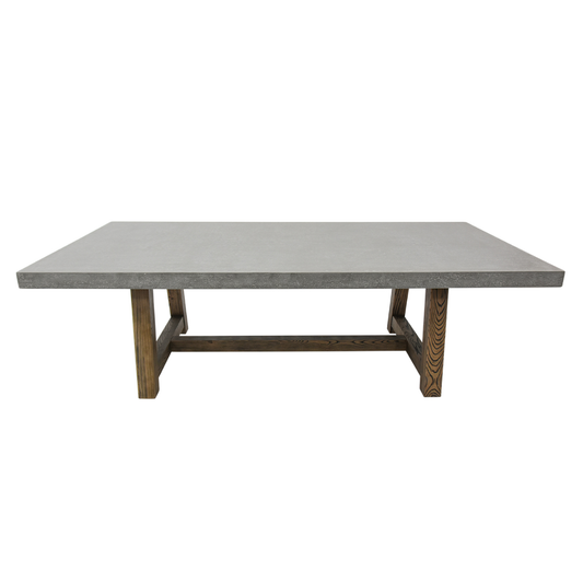 Elementi SEINE Dining Table Rectangle (With wooden foot)- Space Gray