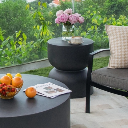 Elementi Chronos Side Table - Slate Black