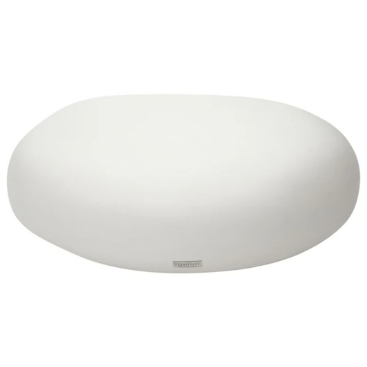 Elementi Home Hawaii 39" Medium Cream White Concrete Pebble Table
