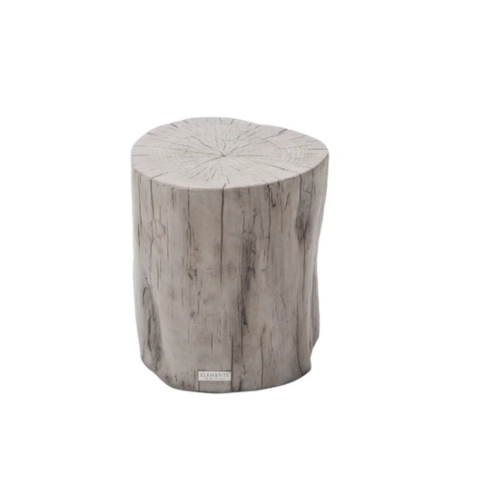 Elementi Daintree 19.3" Stump Side Table for Indoor & Outdoor - Drift Wood