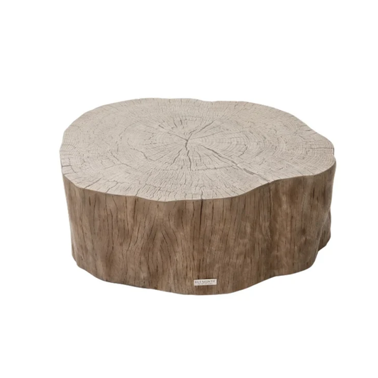 Elementi Daintree 42" Concrete Coffee Table- Red Wood