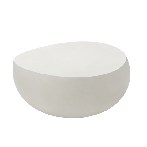 Elementi IKARIA Cobble Coffee Table - Cream White