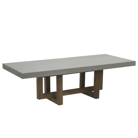 Elementi Home Malaga 96" Medium Rectangular Space Grey Concrete Dining Table