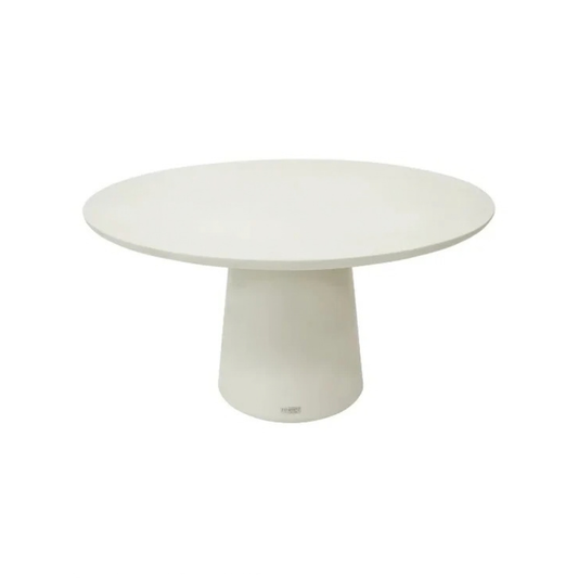 Elementi Rio 60" Round Concrete Dining Table- Cream White