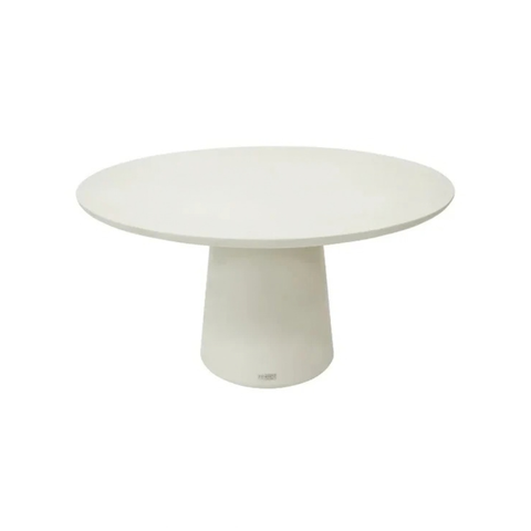 Elementi Rio 60" Round Concrete Dining Table- Cream White