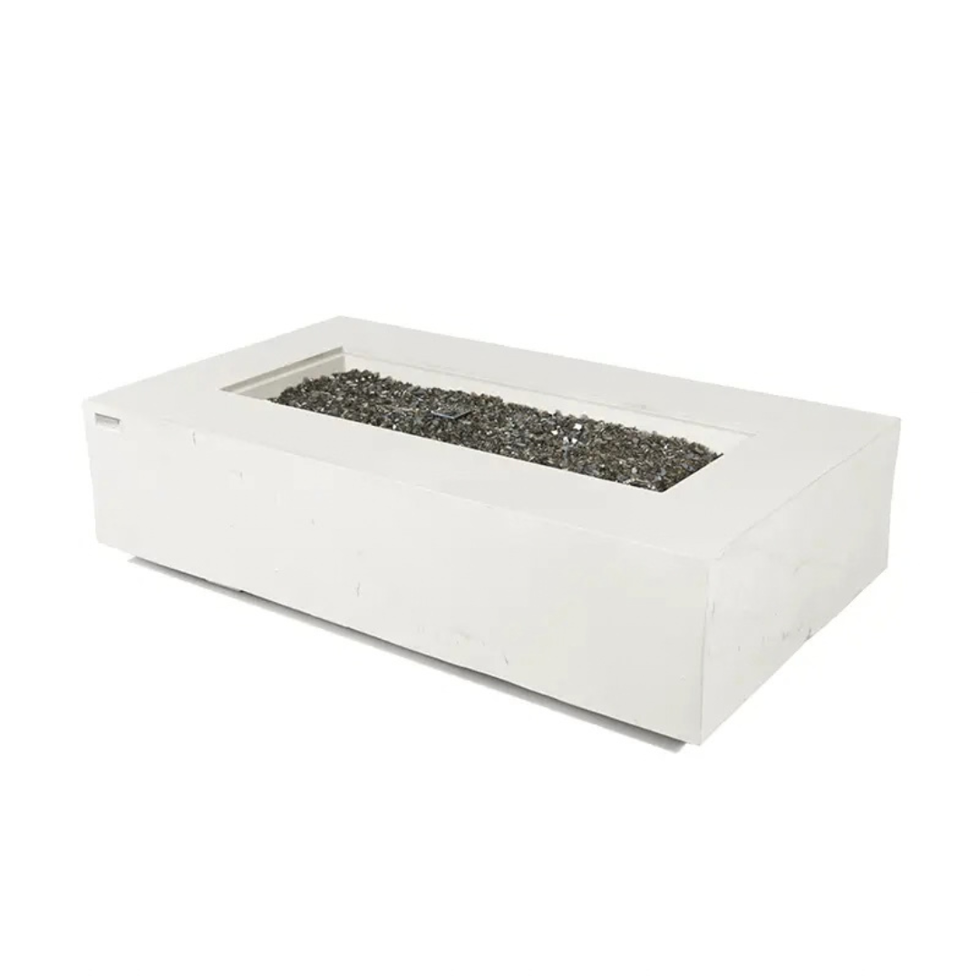 Elementi Plus Cape Town 56" Rectangle Cream White Concrete Sandstone Liquid Propane Fire Table