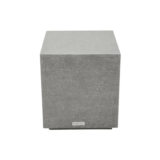 Elementi Tevere Space Gray 18" Square Concrete Side Table