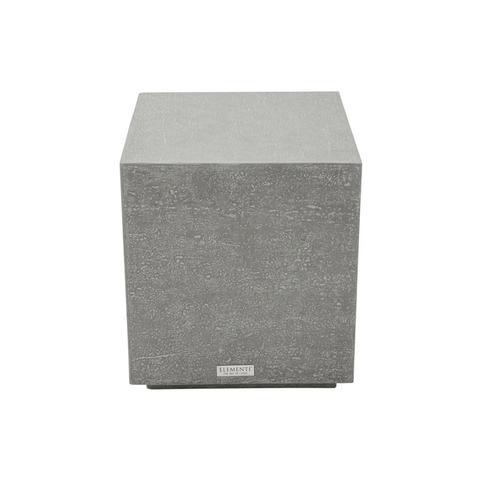 Elementi Tevere Space Gray 18" Square Concrete Side Table