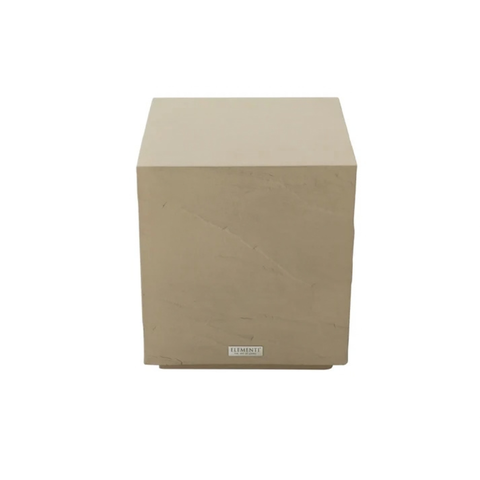 Elementi Home Colorado 18" Large Sunlight Yellow Concrete Side Table