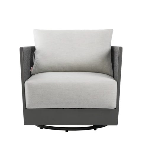 Elementi Capri Outdoor Aluminum Swivel Chair with Sunbrella® Cushions