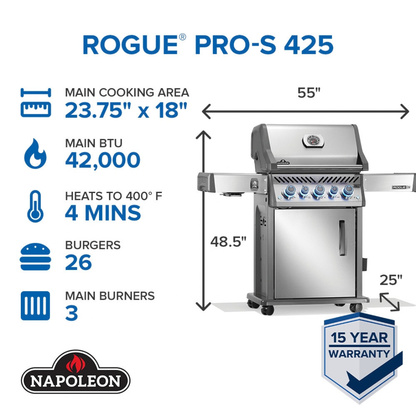 Napoleon  Rogue® PRO-S 425 RSIB with Infrared Side and Rear Burner
