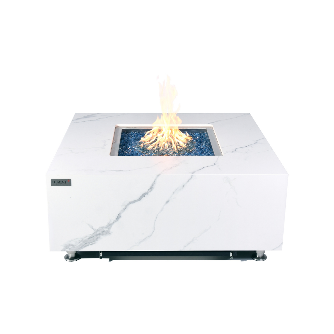 ELEMENTI PLUS BIANCO Marble Porcelain Fire Table