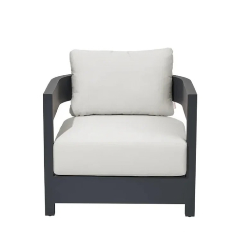 Elementi Monaco Powder-Coated Aluminum Patio Lounge Chair with Sunbrella® Cushions