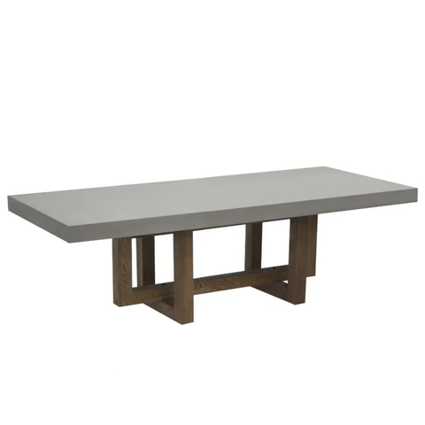 Elementi Home Malaga 96" Medium Rectangular Space Grey Concrete Dining Table