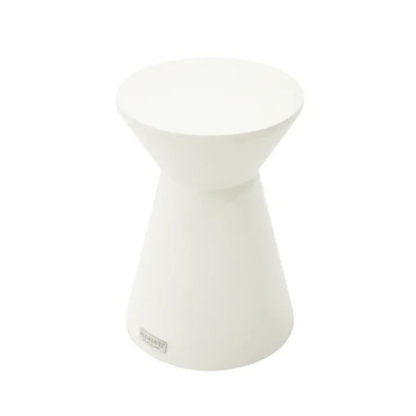 Elementi Rome Cream White 13.8" Concrete Side table Small