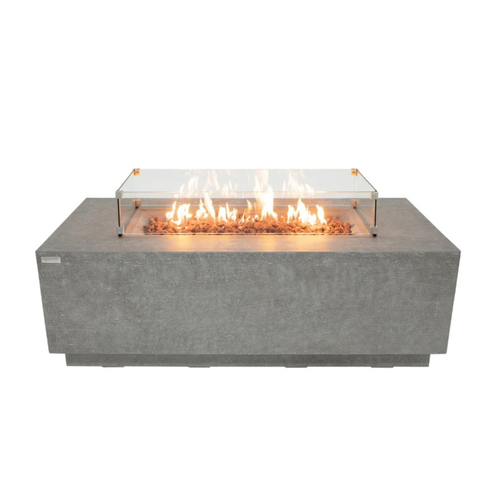 Elementi Andes 66" Concrete Fire Table with Built-In Tank Storage