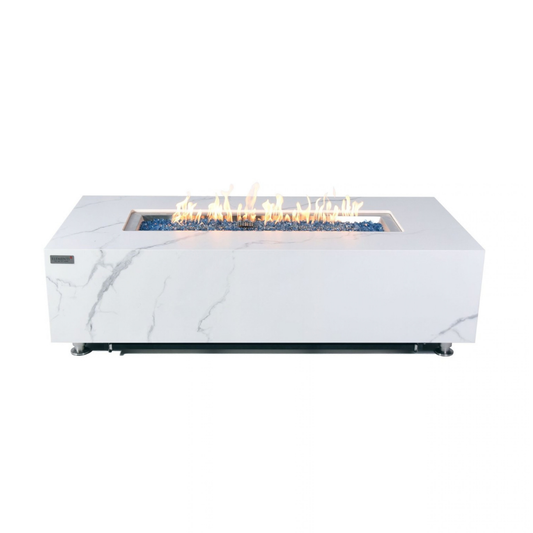 ELEMENTI PLUS CARRARA Marble Porcelain Fire Table