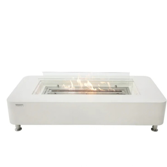 Elementi Sydney Concrete Bio-ethanol Fuel Outdoor Fire Pit Table- Cream White