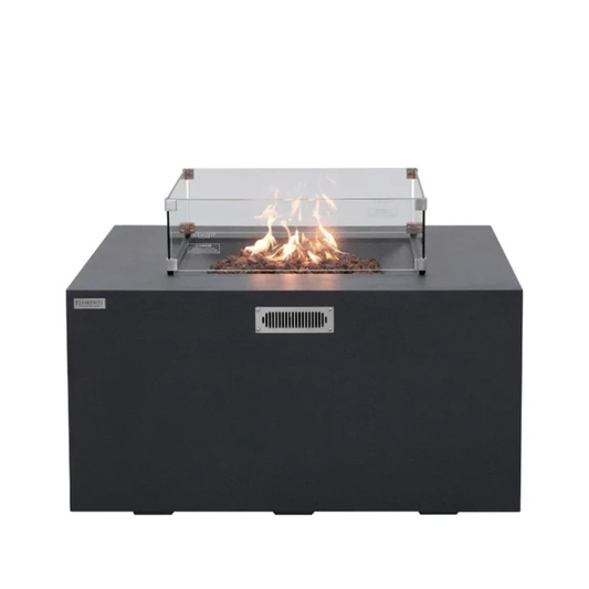 Elementi Rocky 44" Concrete Fire Table with Built-In Tank Storage