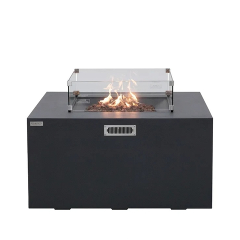 Elementi Rocky 44" Concrete Fire Table with Built-In Tank Storage