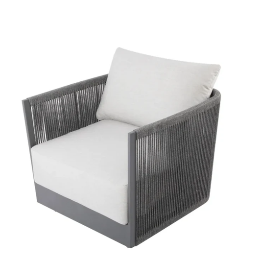 Elementi Capri Outdoor Aluminum Lounge Chair with Sunbrella® Cushions