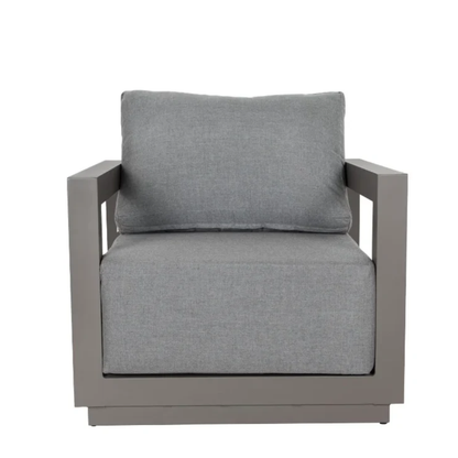 Elementi Newport Outdoor Powder-Coated Aluminum Lounge Chair with Sunbrella®Cushions