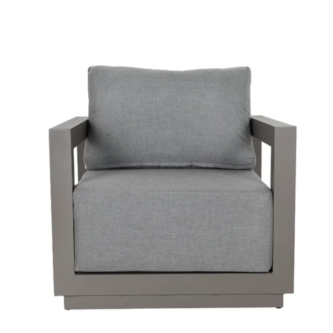 Elementi Newport Outdoor Powder-Coated Aluminum Lounge Chair with Sunbrella®Cushions